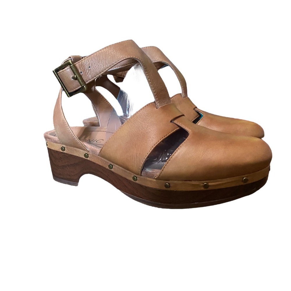 Vionic Heels Women's Day Faye T-Strap Casual Clog Size 6